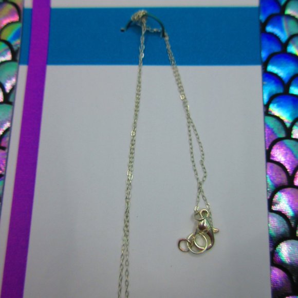 Iolite Faceted Drop Gemstone 18" Dainty Necklace - Picture 4 of 4